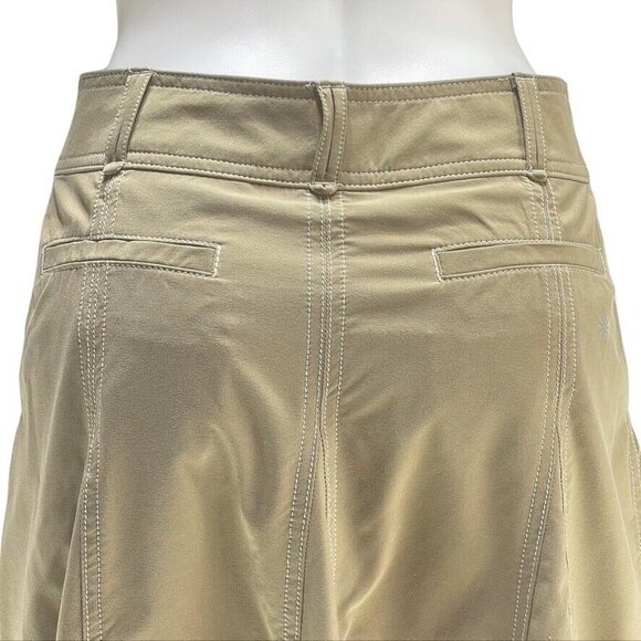 Athleta Womens Khaki A-Line Skirt Size 4 Cotton Blend Mid-Rise - Picture 5 of 11